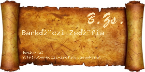 Barkóczi Zsófia névjegykártya