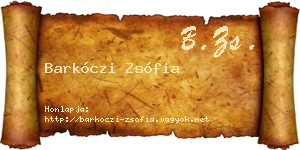 Barkóczi Zsófia névjegykártya