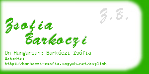 zsofia barkoczi business card