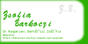 zsofia barkoczi business card